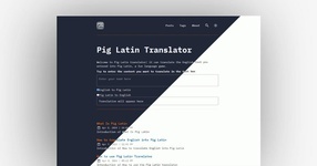 Pig Latin Translator - translate Engilsh to Pig Latin easily