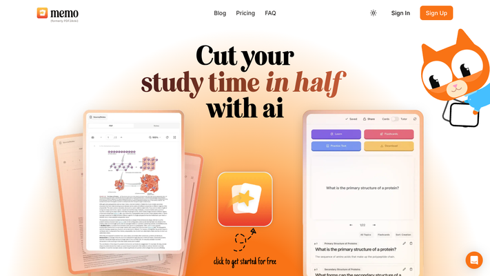 Memo AI - Cut Your Study Time in Half with AI