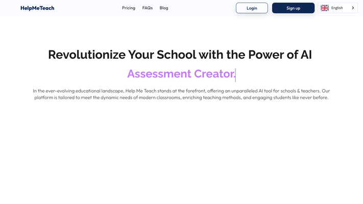 HelpMeTeach - AI Teaching Simplified | Lesson Plans, Assessments, and More!
