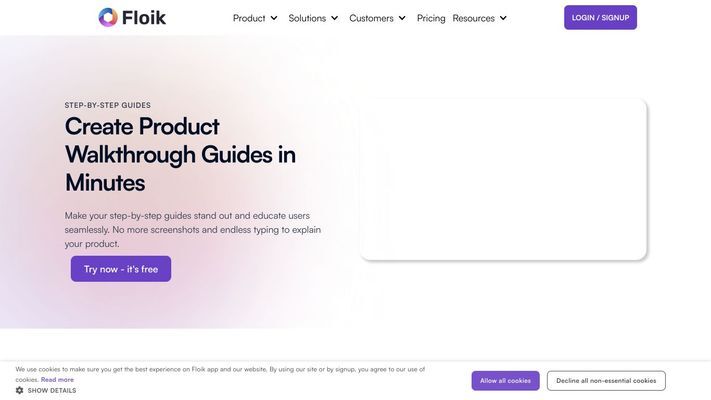 Floik: Create Interactive Demos, Explainer Videos, How-to Guides