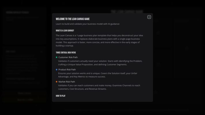 Lean Canvas Game