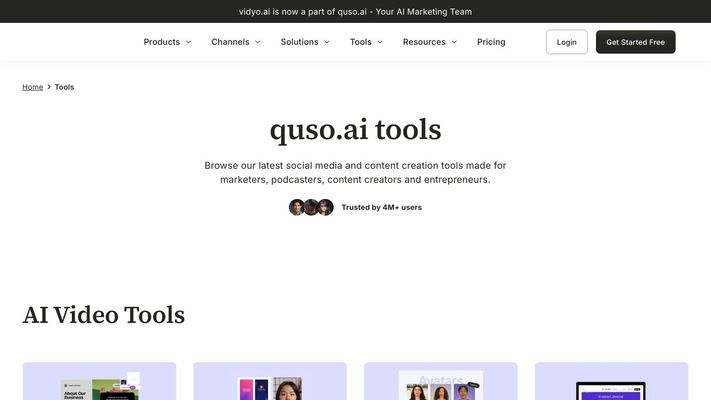 quso.ai: All-in-one Social Media AI Suite (formerly vidyo.ai)