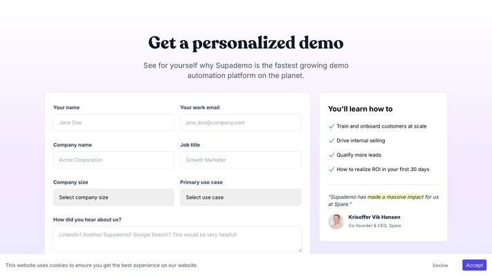 Supademo: AI Interactive Product Demos