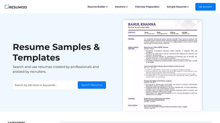 Resumod: Automated Online CV Builder & Professional Resume Maker