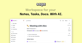 Saga - AI workspace for your notes, docs, and tasks