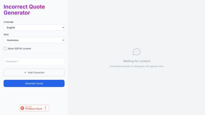 AI Incorrect Quote Generator