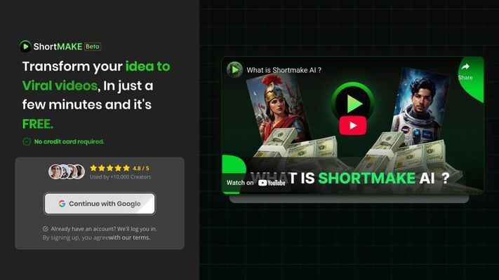ShortMake : Create videos with AI
