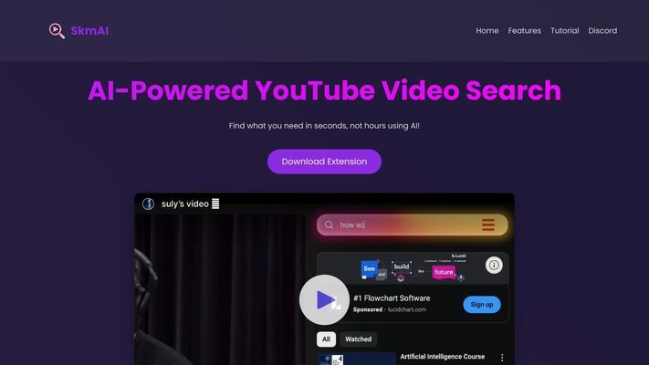 SkmAI - AI-Powered YouTube Video Search Tool