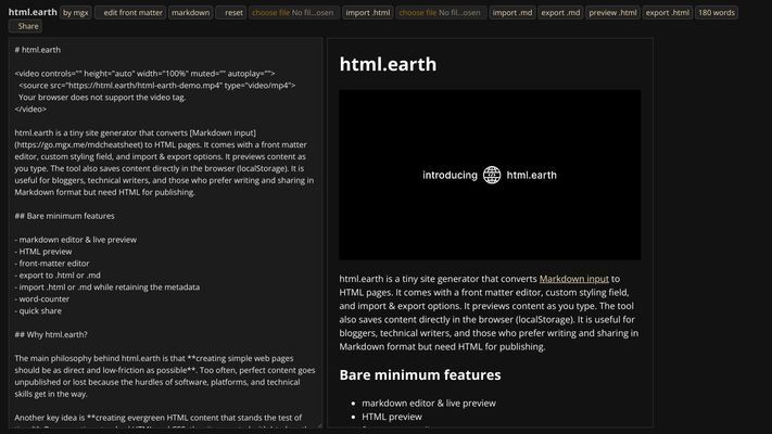 Markdown to HTML Converter & Site Generator