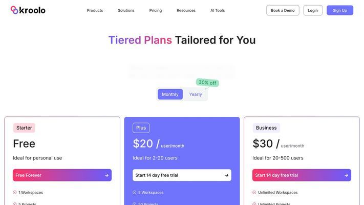 AI Powered Productivity Management Software | Kroolo