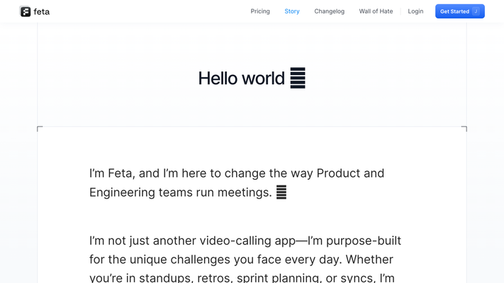 Feta - Better stand-ups, retros, syncs and more