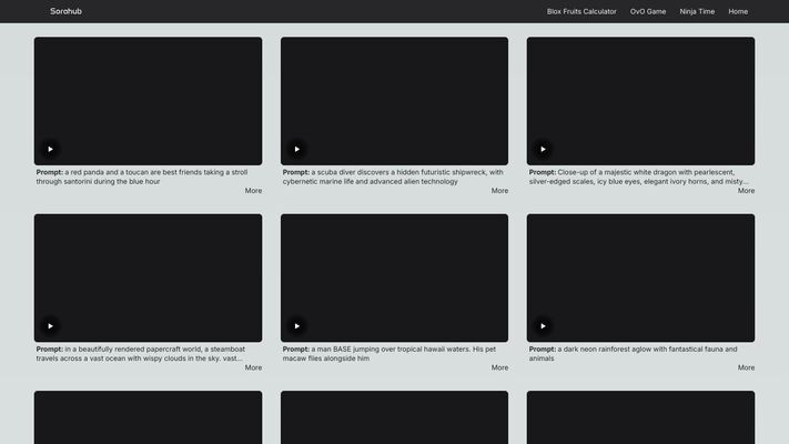 Sorahub - OpenAI Sora Video and Prompts Inspiration