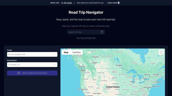 Road Trip Navigator