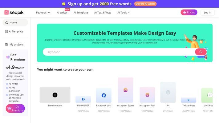AI Writer, Free AI Text Generator - Seapik