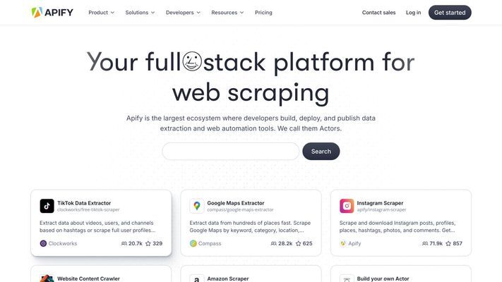 Apify: Full-stack web scraping and data extraction platform