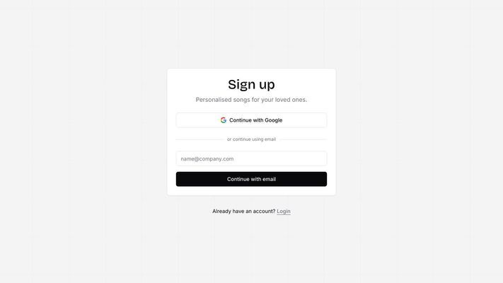 LoveTunesAI - personalized songs for your loved ones