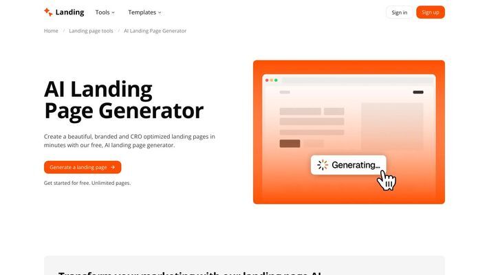 AI Landing Page Generator