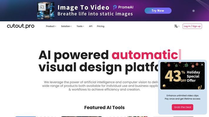 Cutout.Pro - AI Photo Editing | Visual Content Generation Platform, best for image and video design