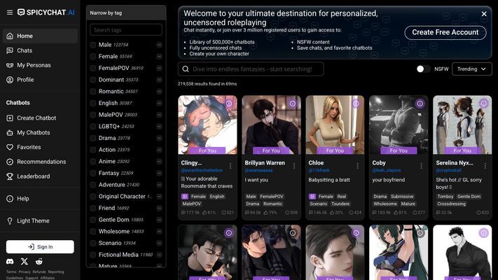 Spicychat: NSFW AI Chatbots and Roleplay for Adults