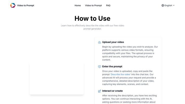 Video to Prompt: Free AI Video Description Generator Online