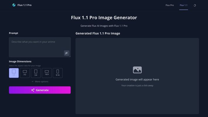 Flux 1.1 Pro - Free Online Flux AI Image Generator