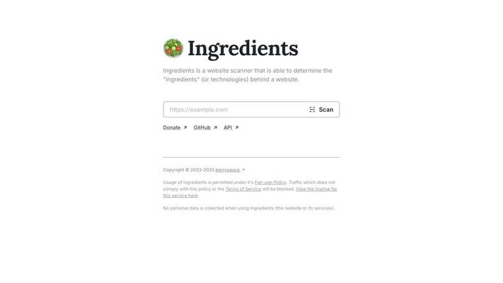 Ingredients网站分析工具