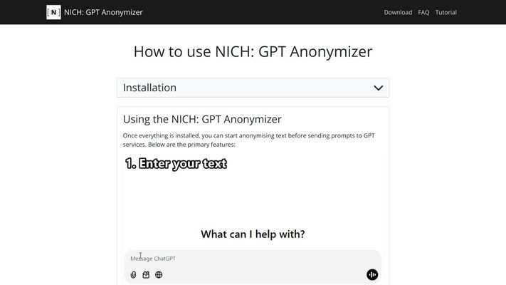 NICH: GPT Anonymizer