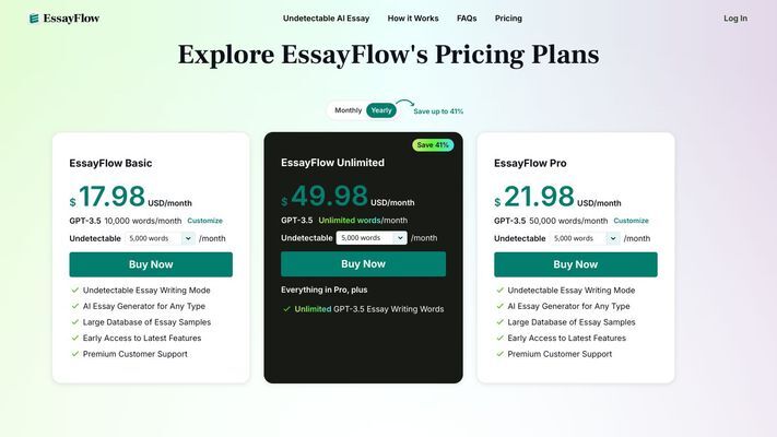 AI Essay Writer (Undetectable AI) - Essay Generator | EssayFlow