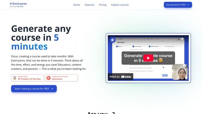 Create an Online Course with AI in 5 Minutes | EverLearns