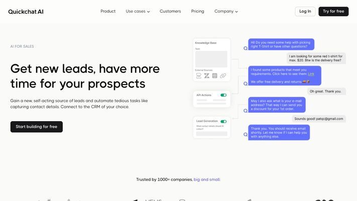 Quickchat AI | Custom AI Agents for your business
