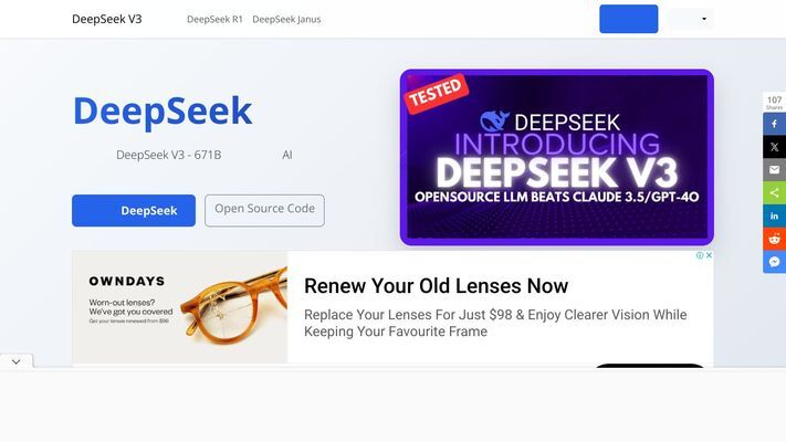 DeepSeek Online - Free AI Model | Try DeepSeek V3 Now