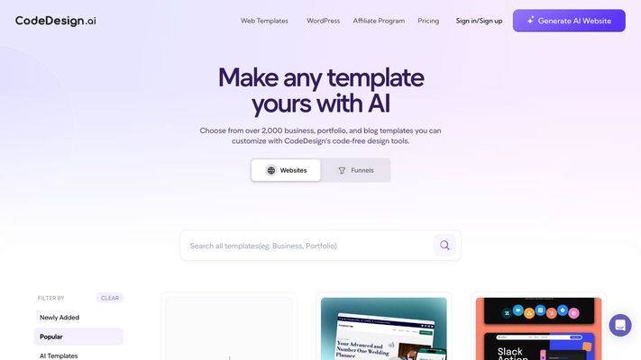 AI Website Builder | CodeDesign.ai