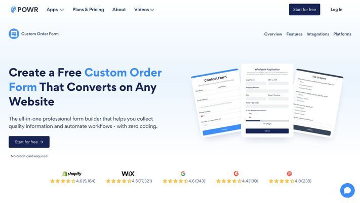 POWR: Create Free Beautiful Website Apps & Plugins