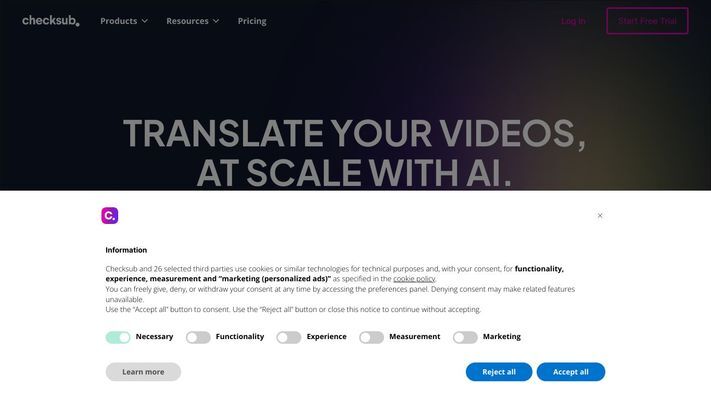 Subtitle Generator & AI Dubbing - Checksub