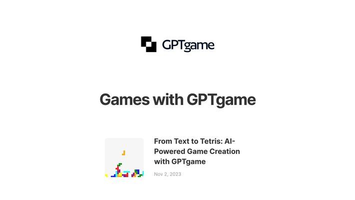 GPTGame | Generate games with GPT and play immediately!
