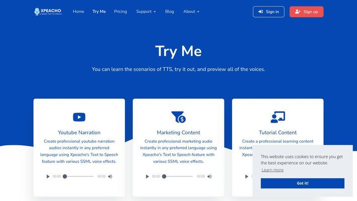 Xpeacho Best AI-Based Text To Speech