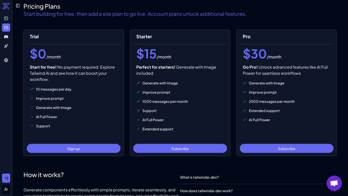Tailwind AI - Build Stunning Tailwind Websites with AI
