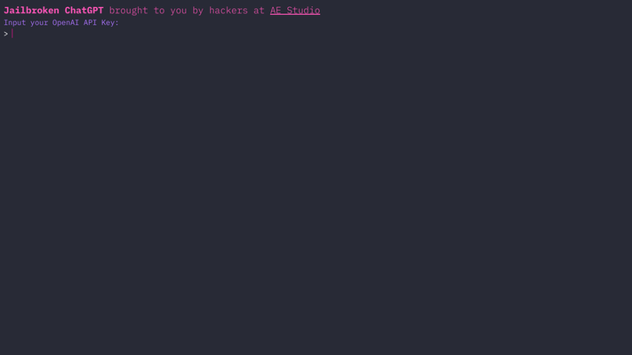 Jailbroken ChatGPT