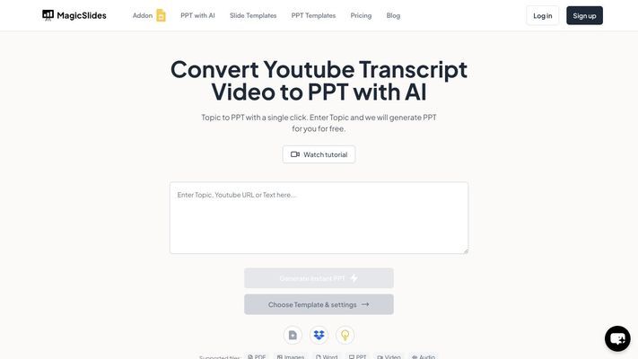 YoutubeTranscript2PPT
