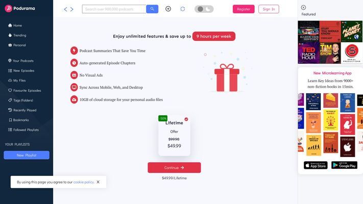 Podurama: Free podcast app for iOS, Android, Web, Windows and macOS