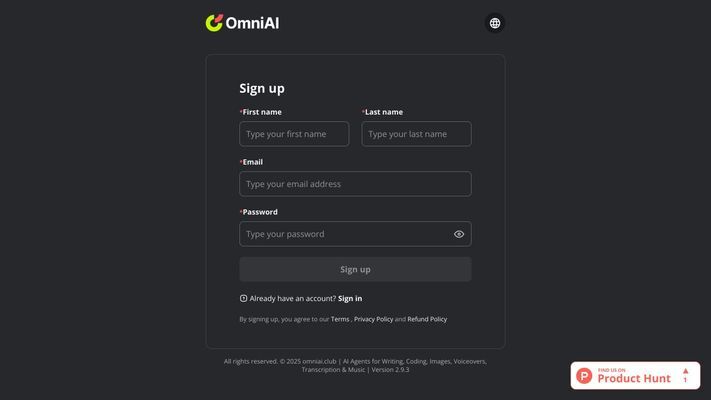 omniai.club | AI Agents for Writing, Coding, Images, Voiceovers, Transcription & Music