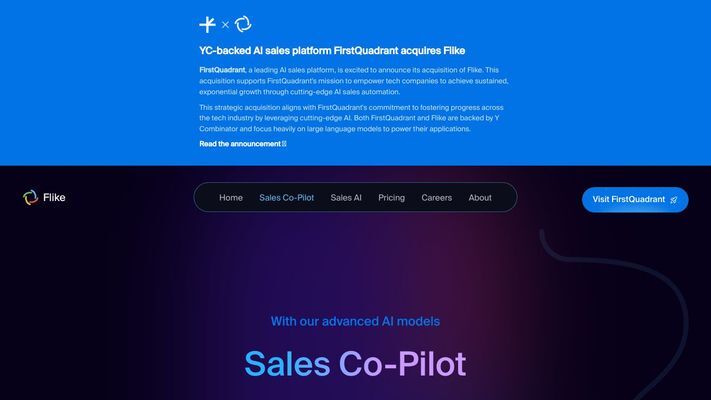 Flike | AI Sales Co-Pilot Acquired by FirstQuadrant