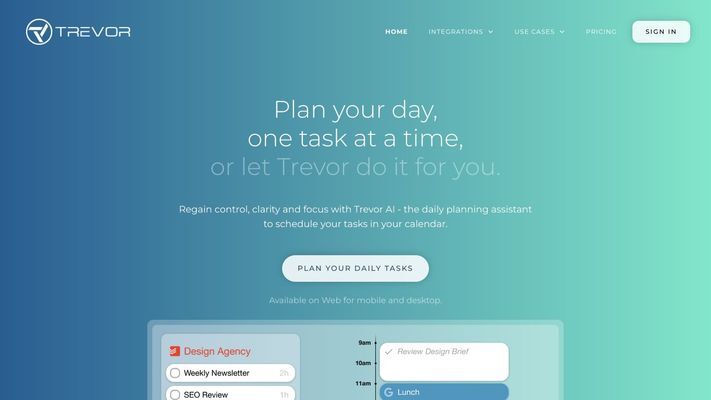 Trevor AI: Plan your Day, one Task at a Time