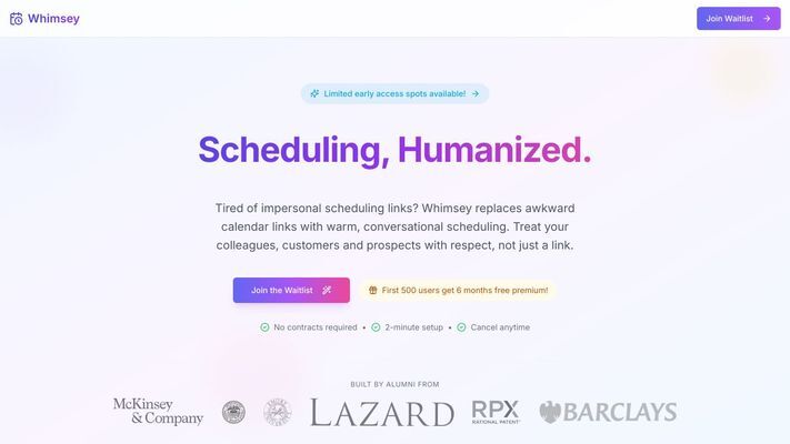 Whimsey Scheduler