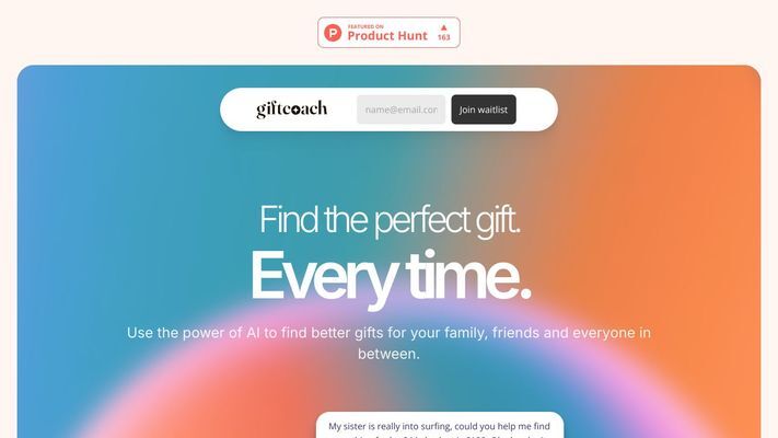 Giftcoach - chat, shop and gift smarter with your own gift-buying AI assistant.