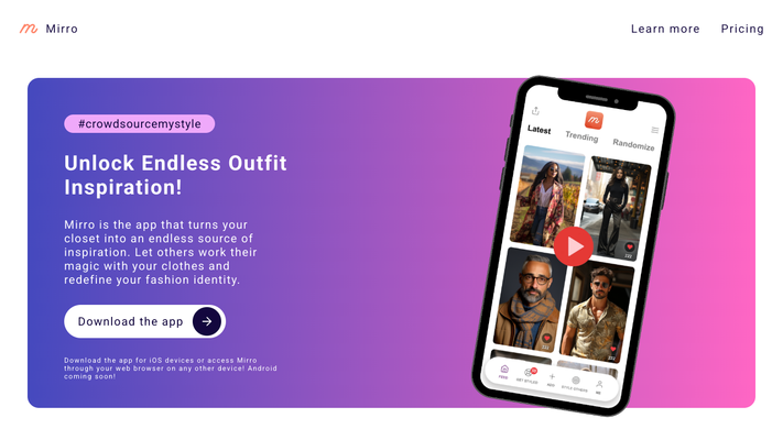 Mirro | The Social Styling App. Unlock Endless Outfit Inspiration!