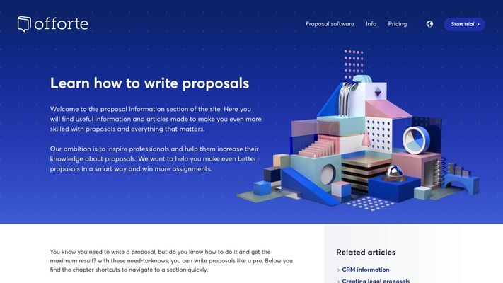 Proposal software for convincing online business proposals