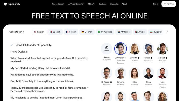 Speechify: Free Text to Speech Reader | 500,000+ 5-star Reviews