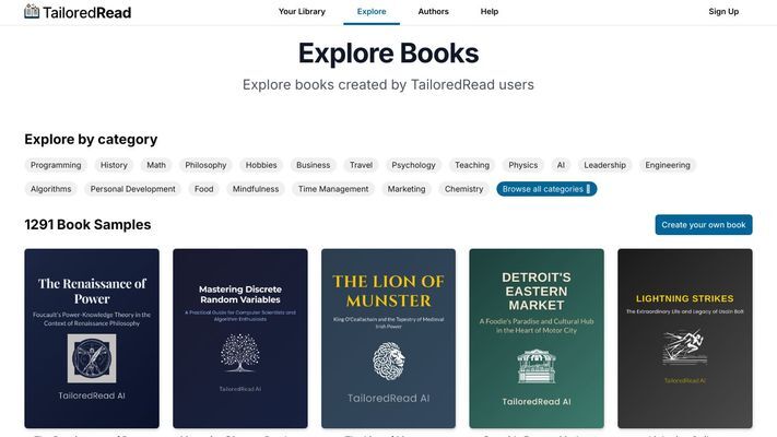 TailoredRead: learn faster with AI-tailored books
