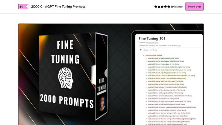 ChatGPT Fine Tuning Prompts